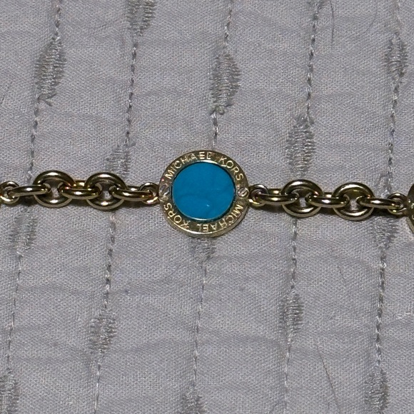 Michael Kors Gold and Turquoise Bracelet - Picture 5 of 6